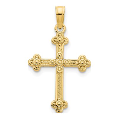 14K Yellow Gold Fancy Cross Pendant