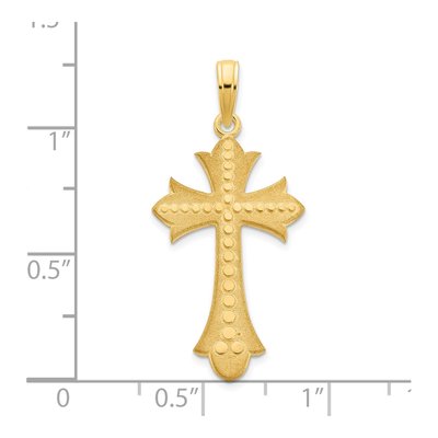 14K Yellow Gold Cross Pendant – view 3