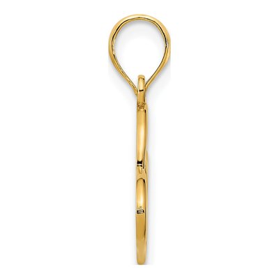 14K Yellow Gold LOVE Infinity Heart Charm – view 3