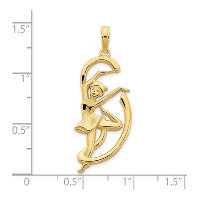 14K Yellow Gold Gymnast Pendant – view 4