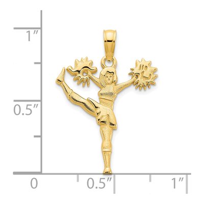 14K Yellow Gold Cheerleader Pendant – view 4