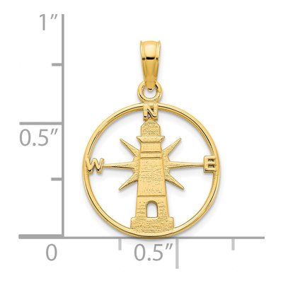 14K Yellow Gold Lighthouse Charm – view 4