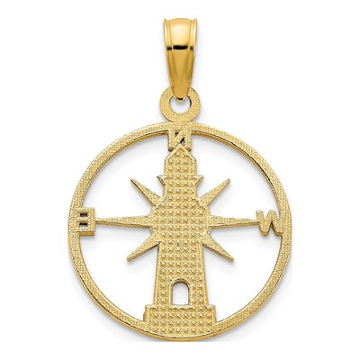 14K Yellow Gold Lighthouse Charm – view 5