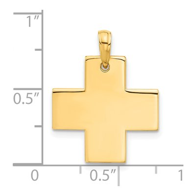 14K Yellow Gold Greek Cross Pendant – view 4