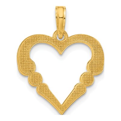 14K Yellow Gold Heart Pendant – view 3