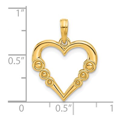 14K Yellow Gold Heart Pendant – view 4