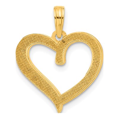 14K Yellow Gold Heart Pendant – view 4