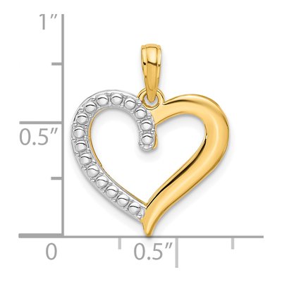 14K Yellow Gold Heart Pendant – view 5