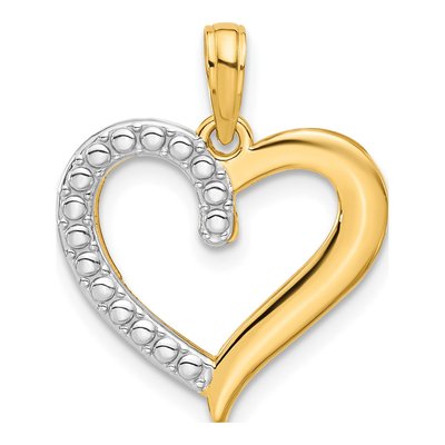 14K Yellow Gold Heart Pendant
