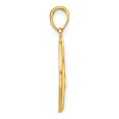 14K Yellow Gold Cut-Out Deer Head Pendant – view 3