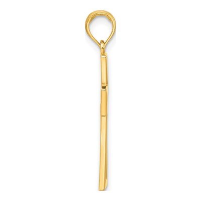 14K Yellow Gold Cut-Out Cross Pendant – view 2