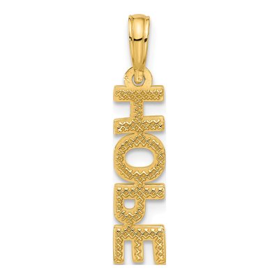 14K Yellow Gold HOPE Pendant – view 3