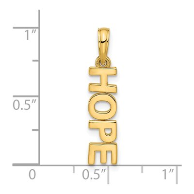 14K Yellow Gold HOPE Pendant – view 4