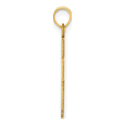 14K Yellow Gold American Flag Cross Pendant – view 2