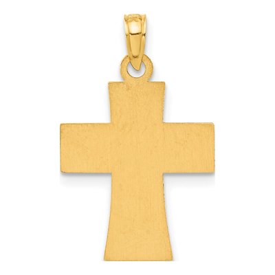 14K Yellow Gold American Flag Cross Pendant – view 3