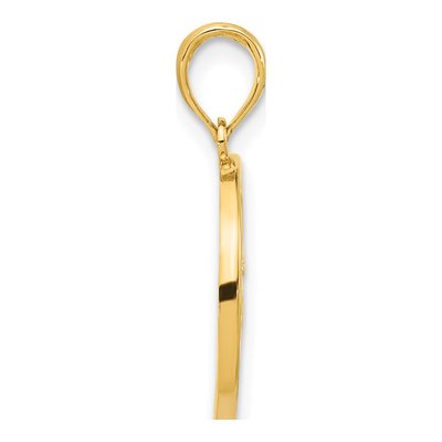 14K Yellow Gold Music Notes Treble Clef Pendant – view 3