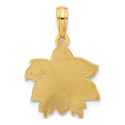 14K Yellow Gold Poinsettia Flower Pendant – view 3