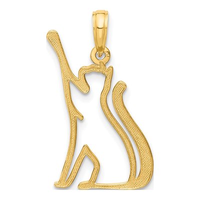14K Yellow Gold Cat Pendant – view 4