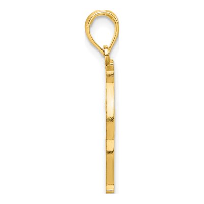 14K Yellow Gold Cat Sitting Pendant – view 2