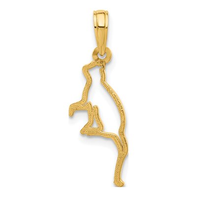 14K Yellow Gold Cat Sitting Pendant – view 3