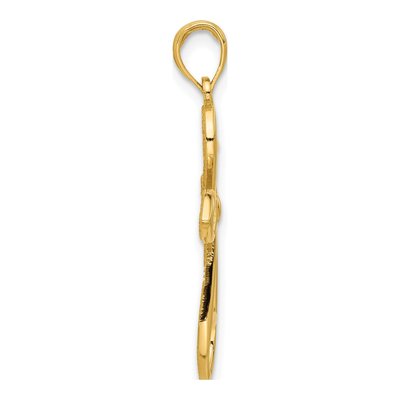 14K Yellow Gold Fancy Cross Pendant – view 2