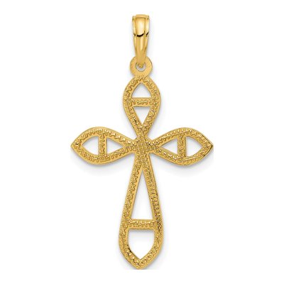 14K Yellow Gold Fancy Cross Pendant – view 3