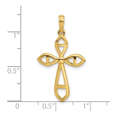 14K Yellow Gold Fancy Cross Pendant – view 4