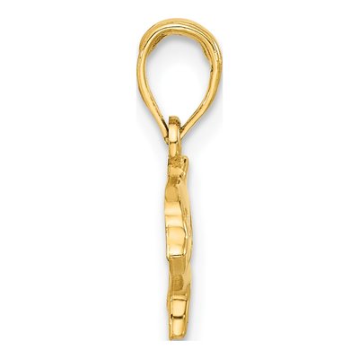 14K Yellow Gold Dolphin Pendant – view 2