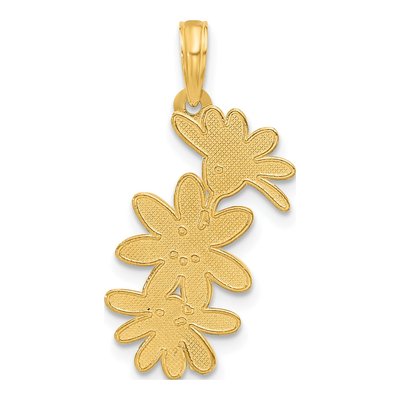 14K Yellow Gold Floral Pendant – view 3