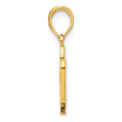 14K Yellow Gold Triple Heart Pendant – view 3