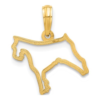 14K Yellow Gold Dog Outline Pendant – view 4