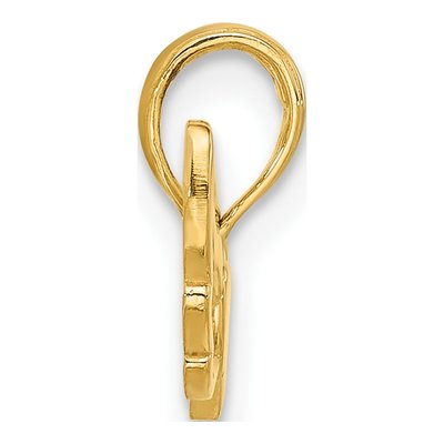 14K Yellow Gold Heart Wings Charm – view 2