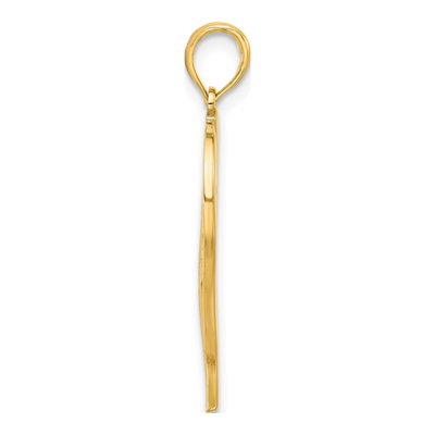 14K Yellow Gold Leaf Pendant – view 3