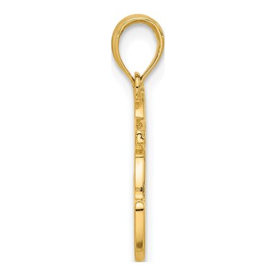 14K Yellow Gold Prancing Reindeer Charm – view 2