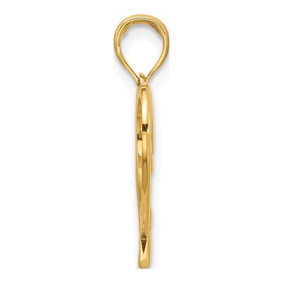 14K Yellow Gold Fancy Heart Pendant – view 2