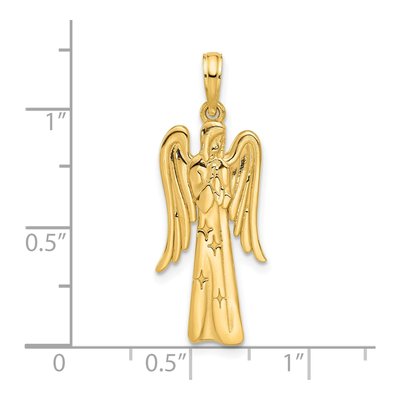 14K Yellow Gold Fancy Angel Pendant – view 4