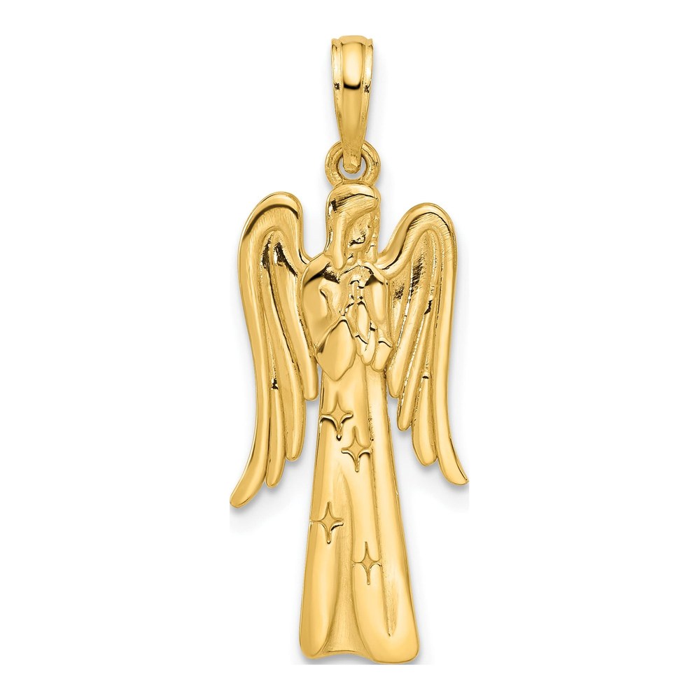 14K Yellow Gold Fancy Angel Charm Pendant