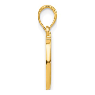 14K Yellow Gold Double Horseshoe Pendant – view 2