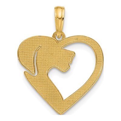 14K Yellow Gold Heart Pendant – view 3