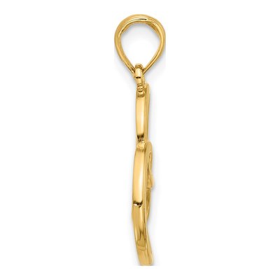 14K Yellow Gold Infinity Heart Pendant – view 2