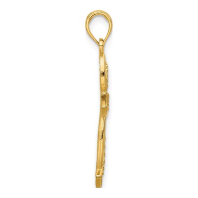 14K Yellow Gold Fancy Cross Charm – view 2
