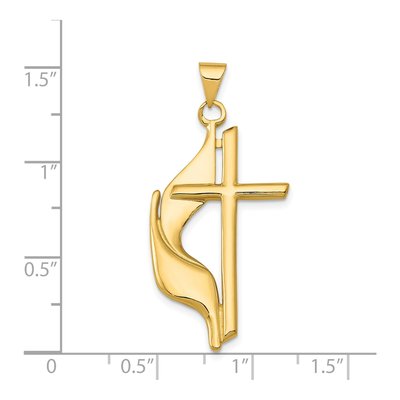 14K Yellow Gold Cross Pendant – view 4