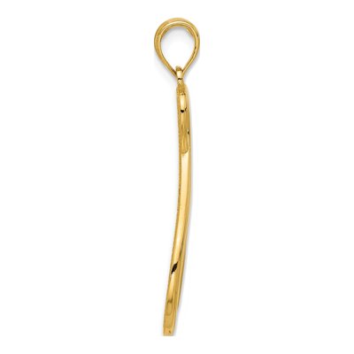 14K Yellow Gold Awareness Ribbon Pendant – view 2