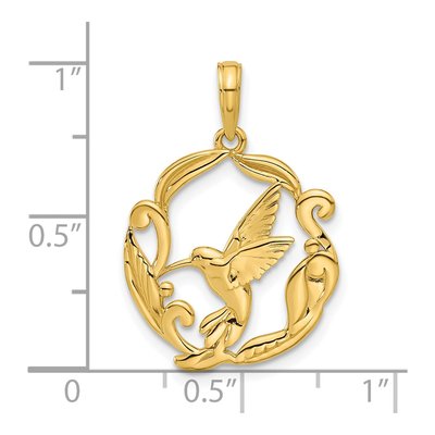 14K Yellow Gold Hummingbird Charm – view 4