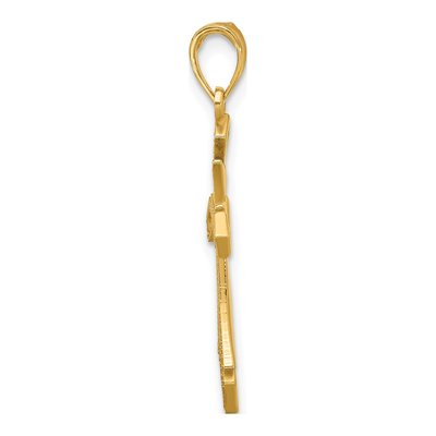 14K Yellow Gold Fancy Cross Charm – view 2