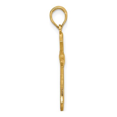 14K Yellow Gold Fancy Cross Pendant – view 2