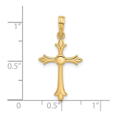 14K Yellow Gold Fancy Cross Pendant – view 3