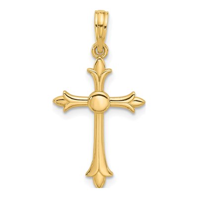 14K Yellow Gold Fancy Cross Pendant