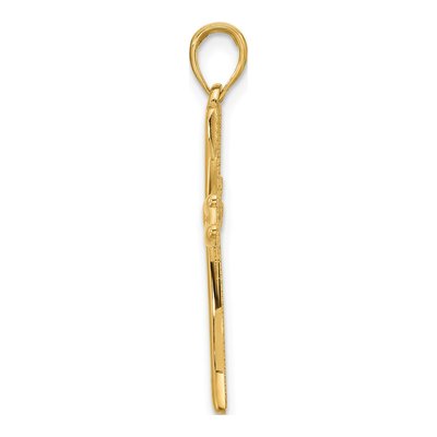 14K Yellow Gold Fancy Cross Charm – view 2