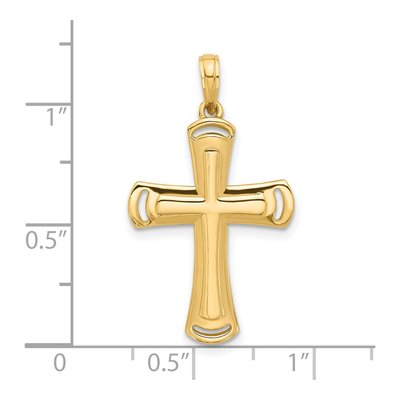 14K Yellow Gold Fancy Cross Pendant – view 3